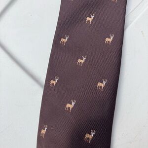 Elegant Brown Deer Motif Men's Tie